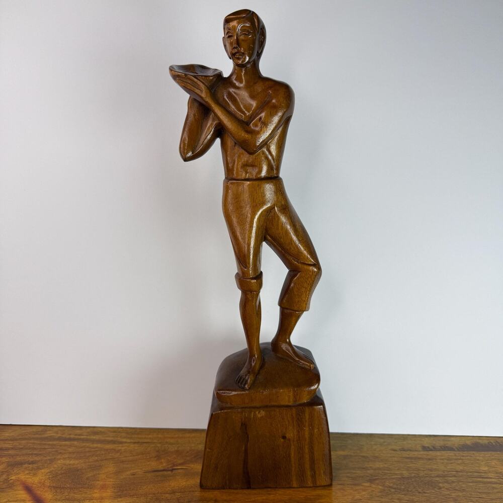Vintage Hand Carved Wooden Figurine Primitive Folk Art